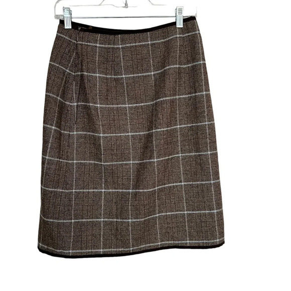Vintage Wool Blend Plaid Skirt 6 - Picture 2 of 4